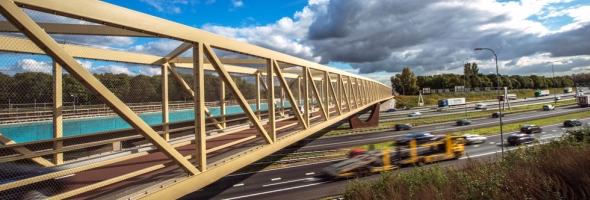 Hybride viaduct in de Nieuwe Houtenseweg over de A27
